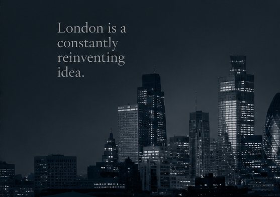 The City of London skyline at dusk